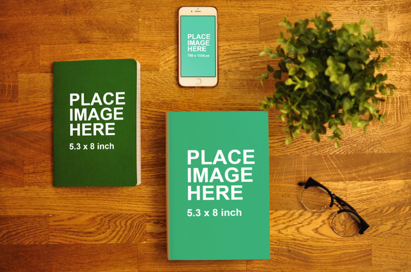 2 book covers and iPhone