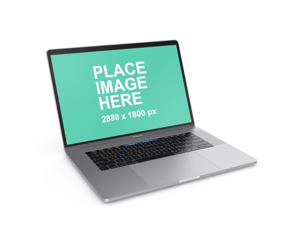 Right faced MacBook Pro with Touch Bar