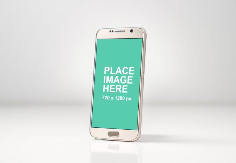 Silver android with white bagground