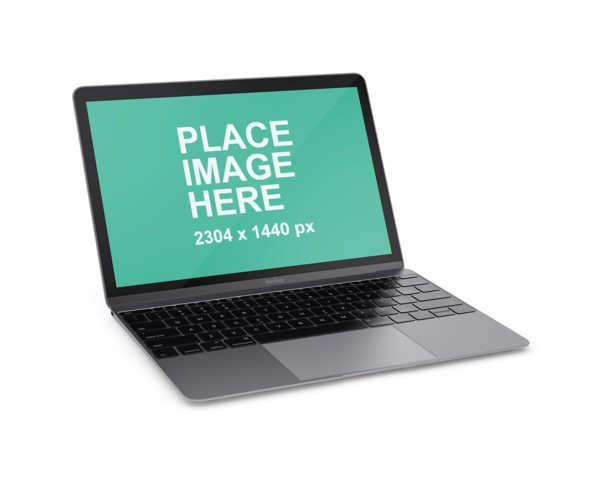 Space Gray MacBook mockup