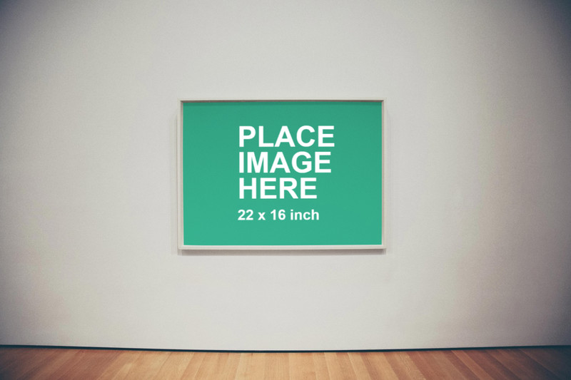 Simple white frame on wall