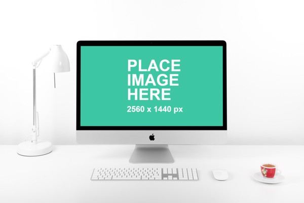 Clean iMac mockup