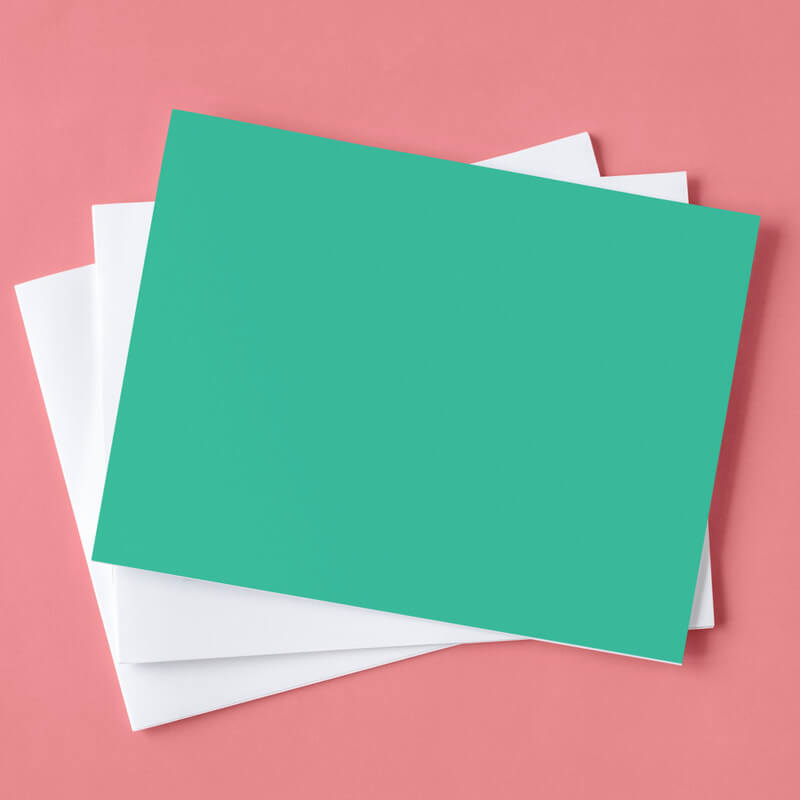 Top down view of card