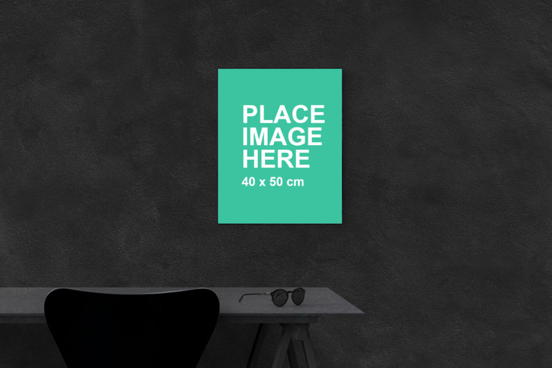Total Black frame mockup