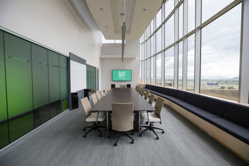TV in high-rise meeting room
