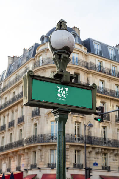 Vintage pole sign