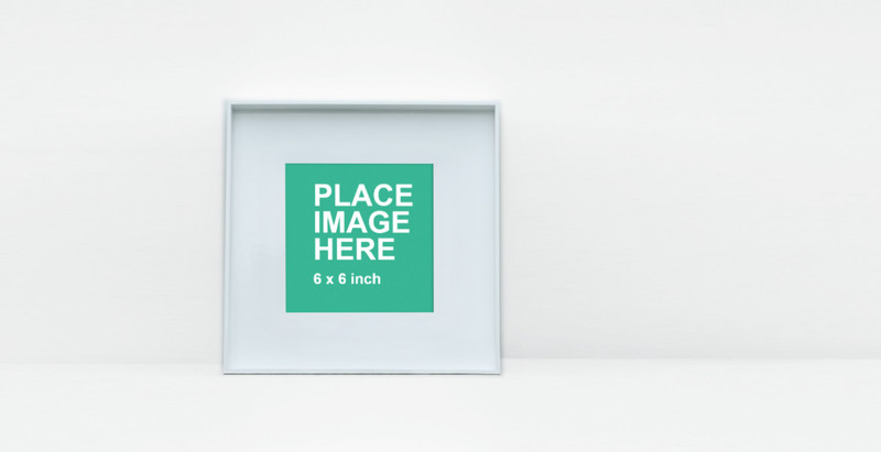White ceramic picture frame