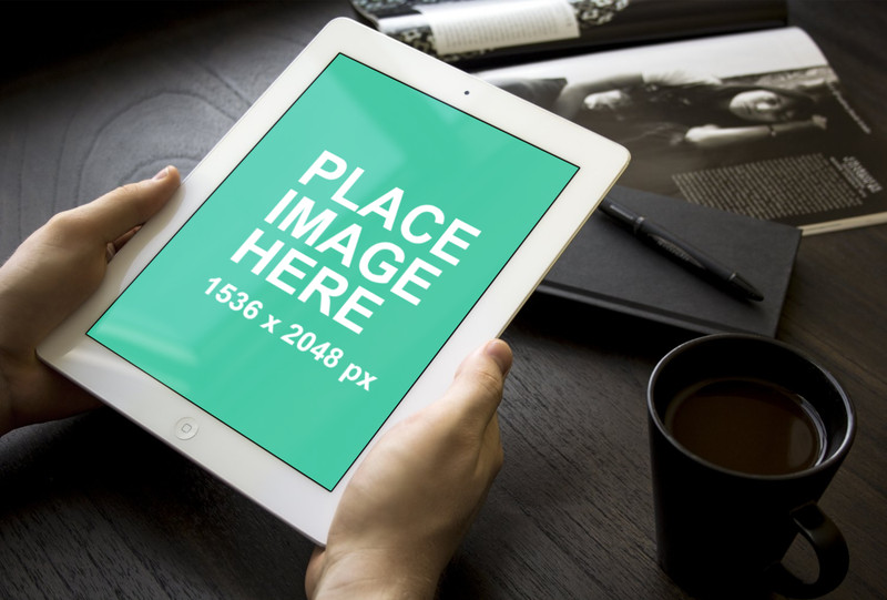 White iPad indoor