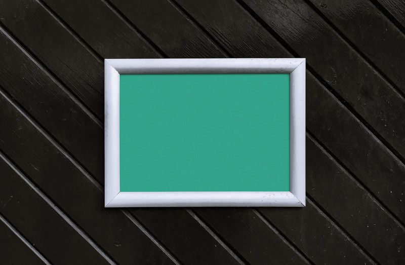 White wooden frame