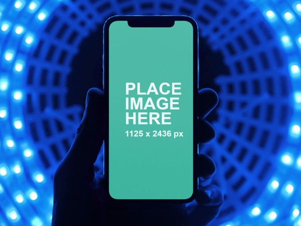 Close up iPhone X mockup